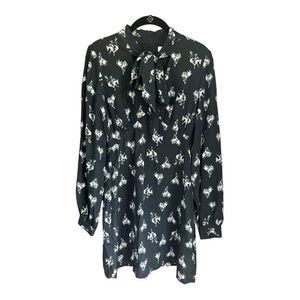 Re/DONE Silk Dress Rodeo Cowgirl Print Size XS